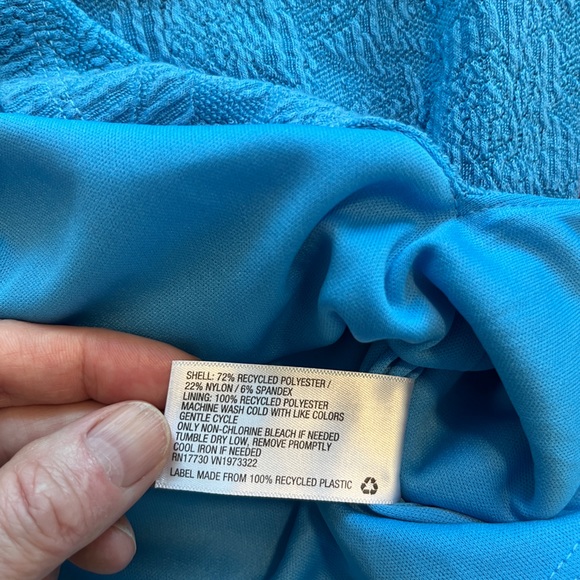 Wild Fable Knit Halter Top Stretchy Bright Blue small Side Slit Mini Dress SzXS - Picture 6 of 12